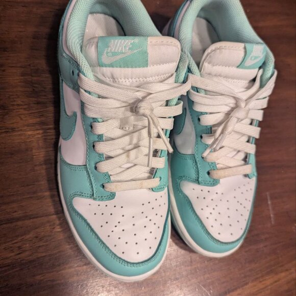 Nike Women's Aqua and White Sneakers - Picture 3 of 9